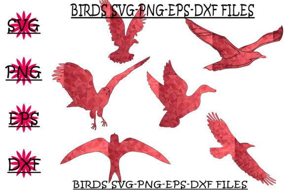 14 BIRDS SVG-PNG-EPS-DXF Graphics and Crafts