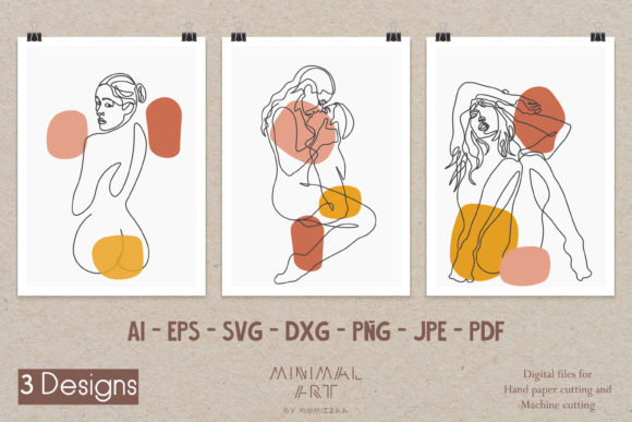 3Design Wall Art Continuous Line, Woman: Graphics and Illustrations for Branding