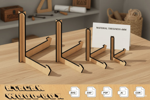 4mm Laser Cut Easel Display Stand for Stands