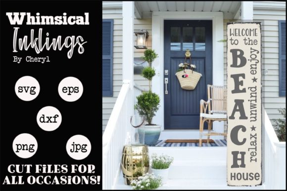 Beach House Vertical: Graphics & Illustrations for Brand Design