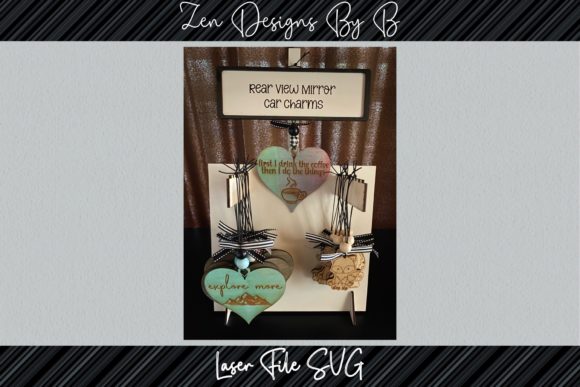 Car Charm Display Stand Laser SVG for Modern Stands