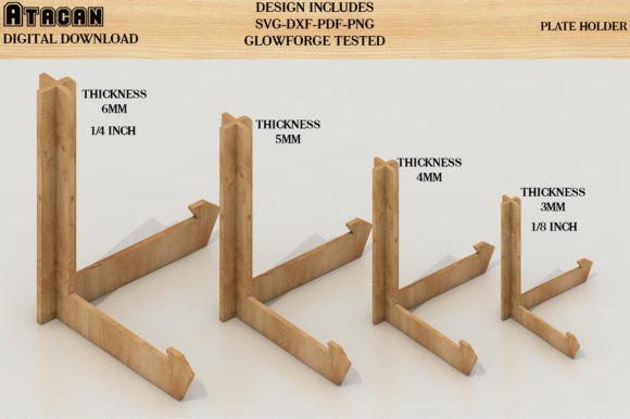 Dish Frame Plate Holder, Frame Display for Laser Cutting Stands