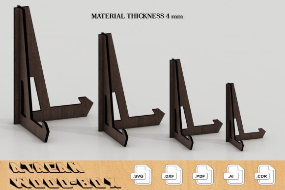 Easel Wood Plate Display Cut Files 022: Laser Cutting Stands for Branding