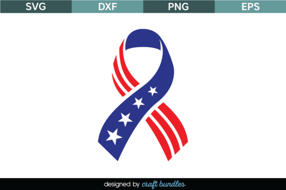 Fourth of July Ribbon SVG Cut File for Graphics and Crafts