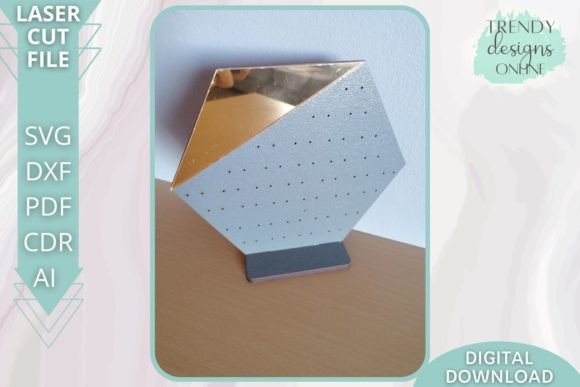 Hexagon Earrings Display Stand Laser Cutting Stands