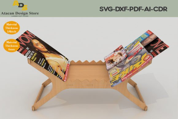 Magazine Display Storage Journal Holder: Laser Cutting Organizers