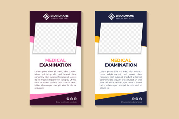 Medical Examination Vertical Banner Review for Graphics and Flyers Amp