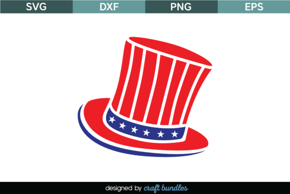 Patriotic Top Hat SVG Cut File for Graphics and Crafts