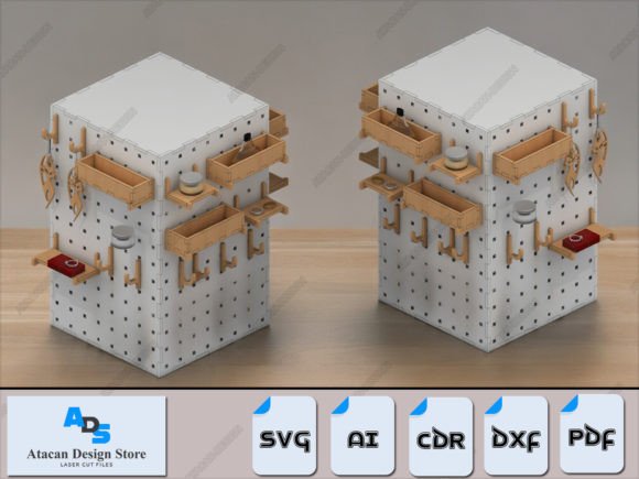 Pegboard Display, Hooks, Shelfs Earrings: Laser Cutting Stands for Brand Visuals