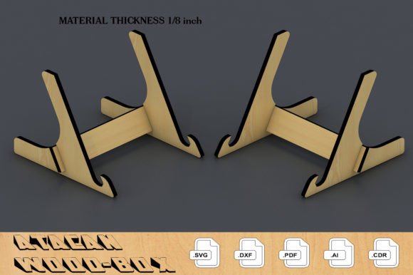 Photo, Dish Holder Display Cut Files 032: Laser Cutting Stands for Editorial Design