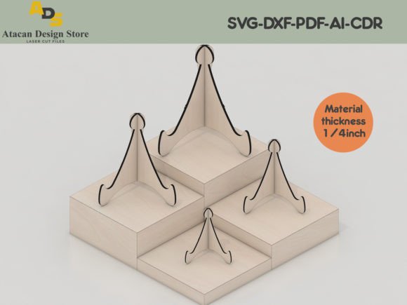 Plate Stands, Frame Display Holder Plans for Laser Cutting and Stands
