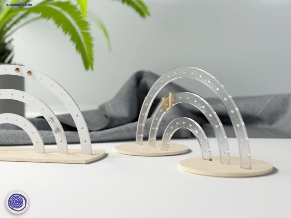 Rainbow Earring Display Laser Cutting Stands Review