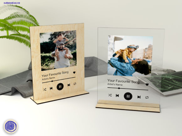 Song Plaque with Stand for Laser Cutting and Stands