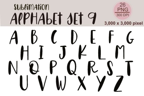 Sublimation Alphabet Set 9 Graphics and Illustrations Review