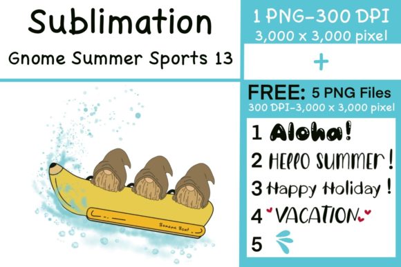 Sublimation Gnome Summer Sports 13 Graphics and Illustrations Review