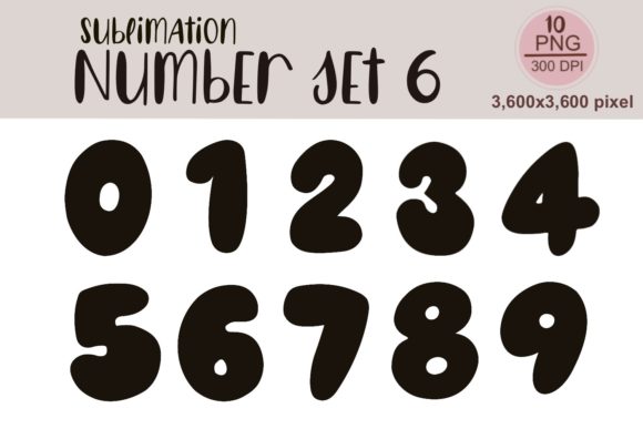 Sublimation Number Set 6: Graphics and Illustrations for Local Branding